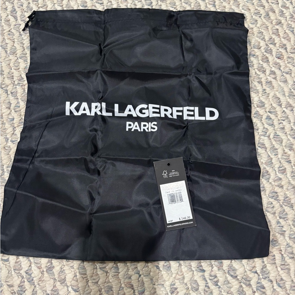 Karl Lagerfeld Teal Suede Shoulder Bag - Picture 5 of 8